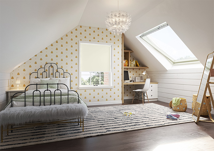 Levant (FR Blackout), Cream - Twist&Fit Roller Blind - Image 7